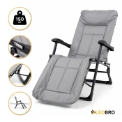 Розкладне крісло ліжко з вбудованим матрацом LEOBRO Grey (LB-FCB-G3-GRY)