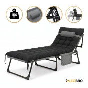 Розкладне ліжко (розкладачка) з матрацом і подушкою LEOBRO Striped (LB-FB-A1-STR)