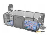Дитячий манеж LEOBRO Multisport 120 x 180 см Сірий (LB-1137)