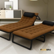 УЦЕНКА!! Раскладная кровать (раскладушка) с матрасом и подушкой LEOBRO Brown (LB-FB-A1-BRN)