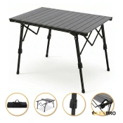 Розкладний туристичний стіл LEOBRO Pro Camp Black Alu (LB-1064)