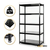 Стелаж з металевими полицями LEOBRO 182 х 90 х 40 см, 175кг/полиця, 5 полиць (LB-R127)
