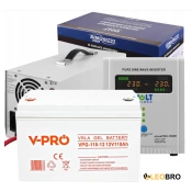 Аварийный комплект Volt Polska SINUS PRO 1000 E 12/230V 700/1000W + Аккумулятор VOLT VRLA DEEP CYCLE 110Ah 12V