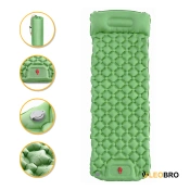 Надувний похідний килимок матрац LEOBRO Air Mat 190 x 60 см Green (LB-1095)