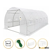 Усиленная садовая теплица парник LEOBRO Garden 18м2 White (LB-18M25W)