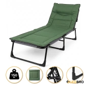 Раскладная кровать (раскладушка) со встроенным матрасом LEOBRO Green (LB-FB-S1-GRN)