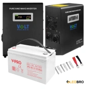 Аварийный комплект Volt Polska SINUS PRO 800 W 12/230V 500/800W + Аккумулятор VOLT VRLA DEEP CYCLE 110Ah 12V