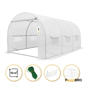 Усиленная садовая теплица парник LEOBRO Garden 10м2 White (LB-10M25W)