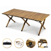 Розкладний туристичний стіл LEOBRO Camp Wood XL (LB-1069)