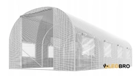 Садова теплиця з вікнами Plonos 10m2 = 400х250х200 см (Біла) (4974)