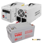 Аварійний комплект Volt Polska SINUS PRO 1000 E 12/230V 700/1000W + Акумулятор VOLT AGM 74Ah 12V