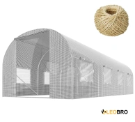 Садова теплиця з вікнами Plonos 13,5m2 Біла = 450х300х200 см (4975)