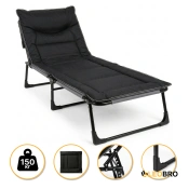 Раскладная кровать (раскладушка) со встроенным матрасом LEOBRO Black (LB-FB-S1-BLK)