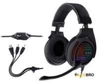 Комп'ютерна аудіо гарнітура Tracer GAMEZONE Aligator RGB Rainbow LED (TRASLU46466)