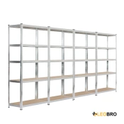 Стеллаж LEOBRO 180 х 360 х 40 см, 175кг/полка, 5 полок (LB-R175-GALX4)