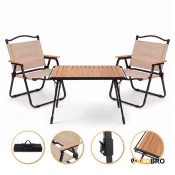 Комплект туристический - стол LEOBRO Pro Camp и 2 кресла Camp Beige L
