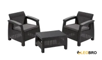Комплект садових меблів Keter CORFU II Weekend Set Graphite (1910)