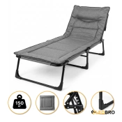 Раскладная кровать (раскладушка) со встроенным матрасом LEOBRO Grey (LB-FB-S1-GRY)