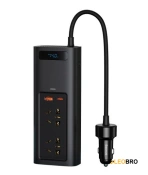 Автомобільний інвертор Baseus 150W (220V CN/EU) Чорний (CRNBQ-A01)