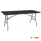 Розкладний стіл для кейтерингу FunFit 180x74 x 4 см Чорний (4900)