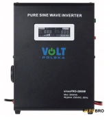 УЦІНКА! Гібридний ДБЖ/інвертор Volt Polska SINUS PRO 2000 W 24/230V 1400/2000W (3SP200024W)