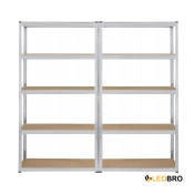 Стеллаж LEOBRO 180 х 180 х 40 см, 175кг/полка, 5 полок (LB-R175-GALX2)